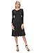 Pastel by Vivienne Women's Long Sleeve Fit and Flare Midi Dress Casual Formal