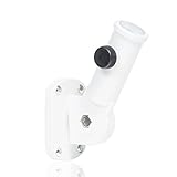 Flag Pole Holder Bracket Adjustable | Heavy Duty Multi-Position Mount | 1" Diameter | White Powder Coat Finish | Premium Quality Aluminum Flag Holder