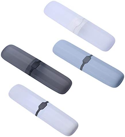 Travel Toothbrush Case, 4 Pack Toothpaste Holder Container, Large Anti Bacterial Box with Cover (1)