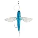 Ownsig Seawater Fishing Soft Wings Bait Hook Flying Fish Lure Boat Trolling Tuna Mackerel Baits Fishing Accessory 22cm Artificial Bait with Hook Blue