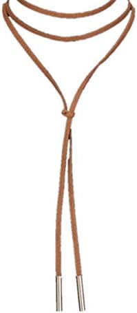 LuminosityLux Necklace, Charm Bohemia Leather Choker Necklace, 160cm, Women (D)