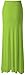 JOELLYUS Flared Floor Length Maxi Skirt for Women(L,Fluorescent Green)