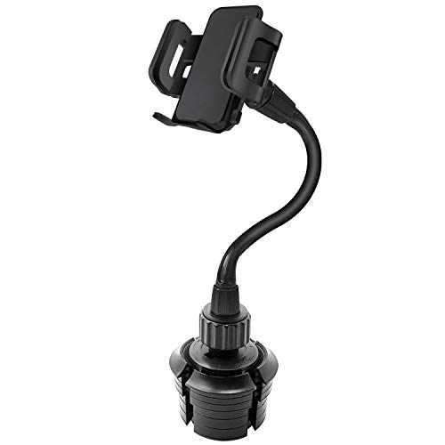 Cup Holder Phone Mount, Goose Neck Hands Free Cradle Compatible with Apple iPhone, Samsung Galaxy Z Flip, Z Fold, Google Pixel, Moto (PH650G)