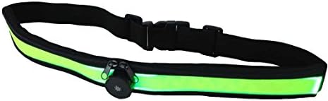 VlixIt LED Running Belt: Ultra Glow, Two Storage Pockets, Firm Fit with No Bounce, 3 Lighting Options. Great for Gym, Running, Biking, and Outdoor Daytime Nighttime Activities! Batteries Included!