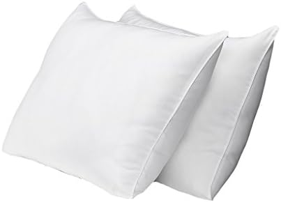 Exquisite Hotel King Size Bed Pillows- 2 Pack White Hotel Pillows- Gel Fiber Filled FIRM Gel Pillows with Hypoallergenic Classic Cover- Best Pillow For Side Sleepers &amp; Back Sleepers