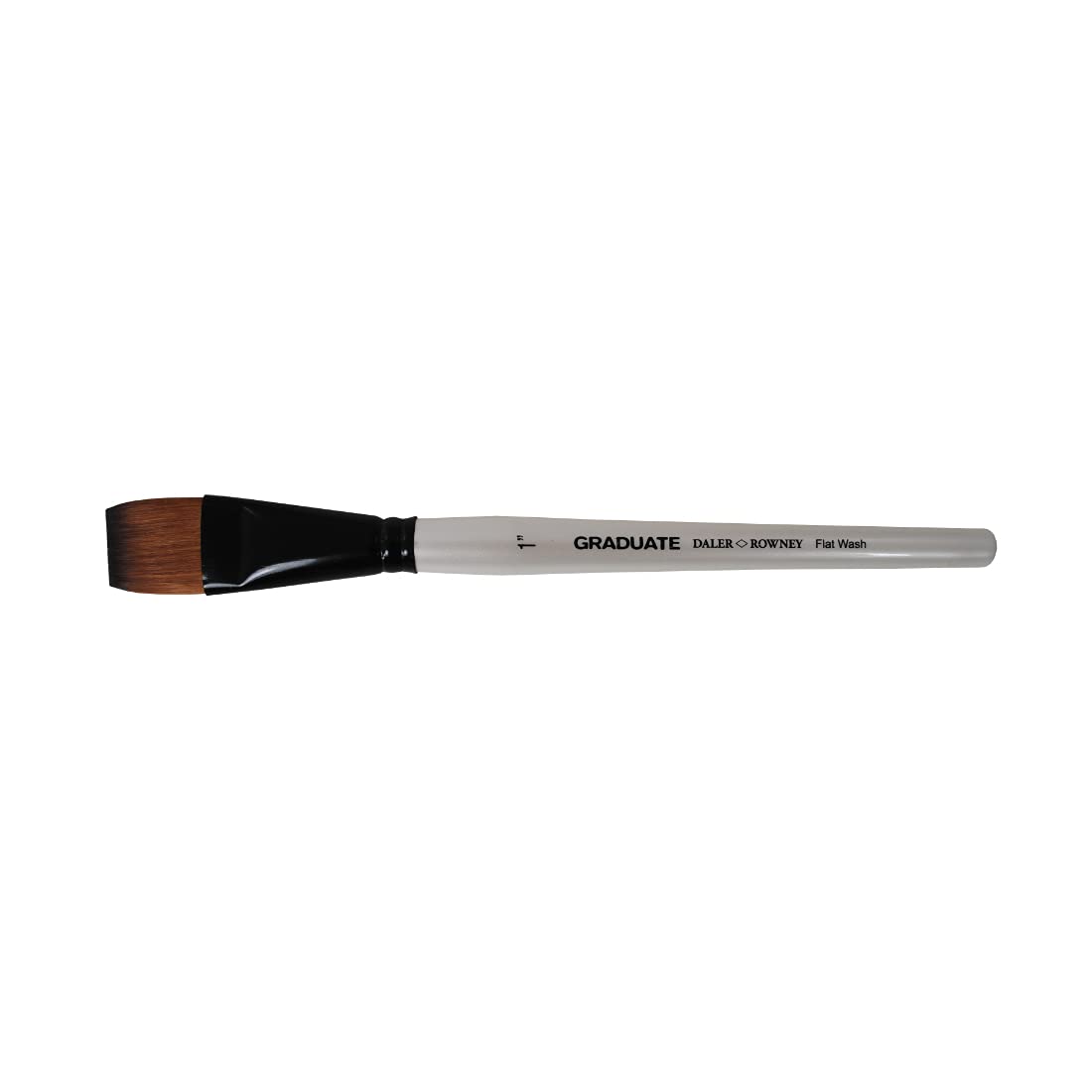 Daler-Rowney Graduate Multi-Technique Brush, Synthetic Hair, Short Handle, Flat Wash, 1in