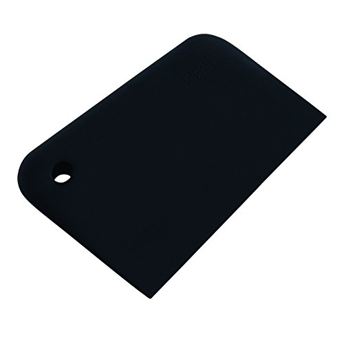 Kuhn Rikon Durable Silicone Bench/Cutting Board Scraper for Culinary Use, Black