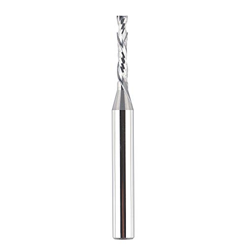 SpeTool 1/4 Inch Shank Up & Down Cut Spiral Router Bit, 1/8 Inch Cutting Diameter, Compression CNC Router Bits, 3/4 Inch Cutting Length for Wood Carving