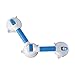 MABIS Shower Grab Bar, Swivel Bathroom Safety Grab Bar, Suction Cup Grab Bar with Safety Indicator, Easy No Tool Assembly, 19.5 Inches, Blue and White