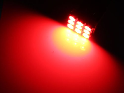 iJDMTOY (2) 9-SMD 168 194 2825 W5W T10 LED Bulbs For Car License Plate Lights, Parking Lights, Side Door Lights or Interior Lights, Brilliant Red