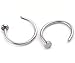 Hosaire Nose Ring Hoop 10pcs Steel Color Unisex Stainless Titanium Steel Allergy Free Body Jewelry in 