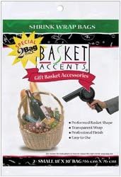 Bulk Buy: Photo Frog Basket Accents Shrink Wrap Bags Small 28"x30" 2/Pkg Clear 66041 (6-Pack)