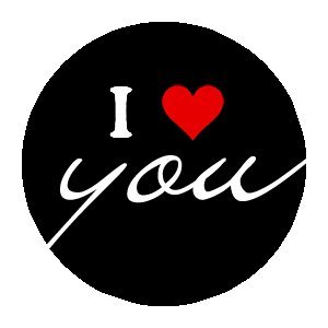 2.25" Button / Pin / Badge "I Love You"