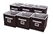 Storage Cube Box, Fabric Storage Bin By StorageWorks, Espresso, Medium, 6-Pack, 10.6x10.6x11.0 inches