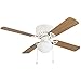 Harbor Breeze Armitage 42-in White Indoor Flush Mount Ceiling Fan with Light Kit (4-Blade)