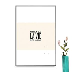Framed Canvas Wall Art for Living Room, Bedroom French Quotes Canvas Prints for Modern Home Decoration Ready to Hang - 16"x24" inches