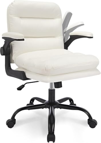 VECELO Ergonomic Swivel Office Desk Chair with Flip-up Armrest and Adjustable H…
