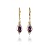 YAZILIND Elegant Unique Design 14K Gold Filled Inlay Teardrop Cubic Zirconia Dangle Drop Earrings for Women (Purple)