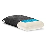 MALOUF Z Travel DOUGH Memory Foam + Z Gel Pillow Removable Rayon from Bamboo Velour Cover 5-Year U.S. Warranty