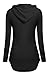 BEPEI Women Hoodies,Long Sleeve Casual Sweatshirts Crewneck Pocket Shirt Fall Tops Fashion 2024 Black M