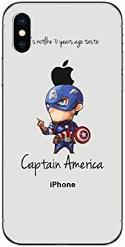 New Marvels Avenger Transparent Clear TPU Soft Case For APPLE IPHONE X CAPTAIN AMERICA