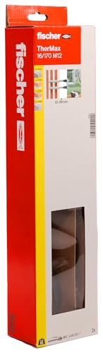 fischer Abstandsmontagesystem TherMax 16 / 170 M12 B fuer Daemmstoffe, Daemmstoffduebel zur Befestigung hoher Lasten in Waermedaemmverbundsystemen, mit Anti-Kaelte-Konus, aus rostfreiem Stahl