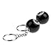 MagiDeal 16 Pieces Eight (8) Ball Key Chains / Billiards Pool Key Chain 25mm Black