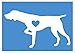 EZ-STIK German Shorthaired Pointer Little HeartJ609 6 inch dog decal sticker