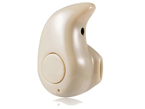 Actpe Mini Style Wireless Bluetooth Stereo Headphone Headset Earbud Earphone Earpiece with Mic & Hands Free Calls for Apple iPhone 7 6S iPod iPad, Samsung Galaxy S7 Note 5, Motorola Android - Natural