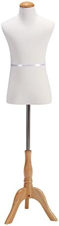 Child Mannequin Dress Form White on Adjustable Tripod Base Size Medium 26"23"27"