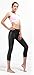 MYoga Women's Yoga Pants Workout Capri Leggings Running Tights w Side Pocket (M, Black)