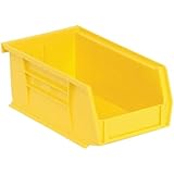 Edsal PB8501Y High Density Stackable Plastic Bin, 4