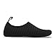 WateLves Womens and Mens Kids Water Shoes Barefoot Quick-Dry Aqua Socks for Beach Swim Surf Yoga Exercise (TW.Black, XXL)