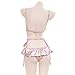 YOMORIO Lolita Cute Bows Bra and Panty Set Kawaii Anime Cosplay Underwear Strappy Bikini Lingerie Pink