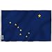 Anley Fly Breeze 3x5 Foot Alaska State Polyester Flag - Vivid Color and UV Fade Resistant - Canvas Header and Double Stitched - Alaska AK State Flags with Brass Grommets 3 X 5 Ft primary