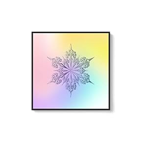 Framed Canvas Wall Art for Living Room, Bedroom Snowflake Theme Canvas Prints for Home Decoration Ready to Hang - 16x16 inches