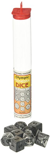 Polyhedral Dice Set (10-Piece), Olympic Silver
