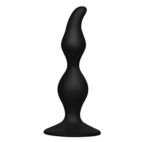 BeHorny Anal Beads Butt Plug, Angled tip, Suction Base for Hands Free Fun