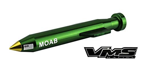 VMS Racing GREEN GOLD MOAB ANTENNA in Heavy Gauge CNC Machined Billet Aluminum Short Compatible with Ford Raptor