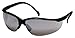 Pyramex Venture Ii Safety Eyewear, Silver Mirror Lens With Black Frame