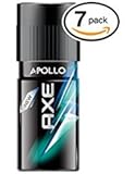 (PACK OF 7 CANS) Axe APOLLO Body Spray Antiperspirant & Deodorant. 48 HOUR ODOR PROTECTION! Energized & Fresh! (7 Cans, 5oz each Can)