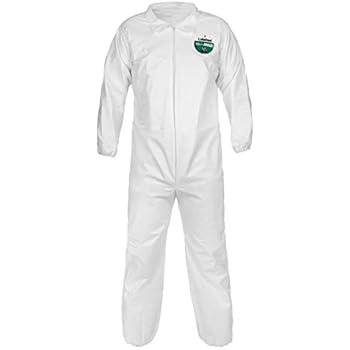 Lakeland MicroMax NS Microporous General Purpose Coverall, Elastic Cuff, Medium, White (Pack of 1)