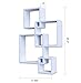 Shelving Solution Intersecting Decorative White Color Wall Shelf, Set of 6, 2 Candles Included