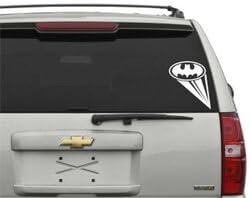 Batman Signal Vinyl Decal Car Sticker in White