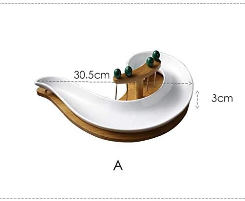 Lazy Susan Dip Set Snack Bowl Serving Platter With Ceramic Dishes Side Seasoning Dish,Condiment Dishes/Sushi Soy Dipping Bowl,Snack Serving Dishes,Love Porcelain Small Saucer Set