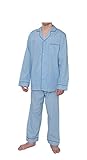 Ten West mens cotton long sleeve long leg pajamas set in solid colors