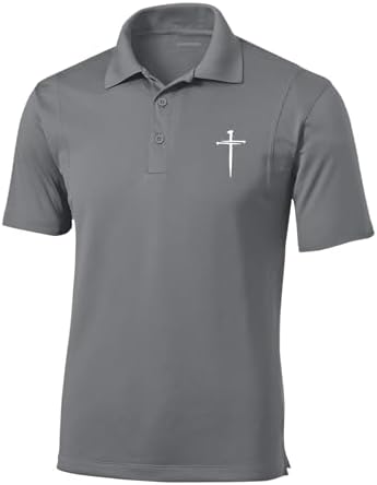 Trenz Shirt Company Mens Christian Polo Embroidered Redeemed Nail
