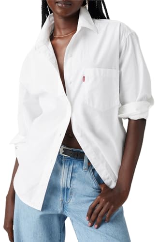 Damen Harlie New Boyfriend Hemd, Bright White, M