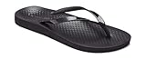 Vionic Women's Beach Noosa Flip-Flop, Black, 9 Medium US