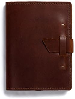 Rustico's Refillable Leather Journal Wasatch Notebook! Classy Softcover Writing Notebook In Dark Brown, Writers Notebook, Markings Journal, 192 pages, Made in USA (Saddle)